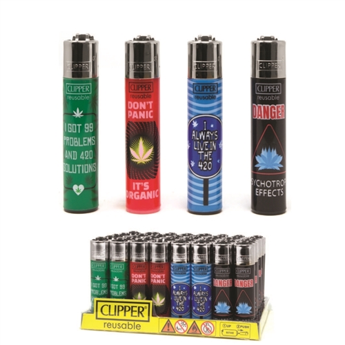Clipper Lighters Leaves-16 Display-48