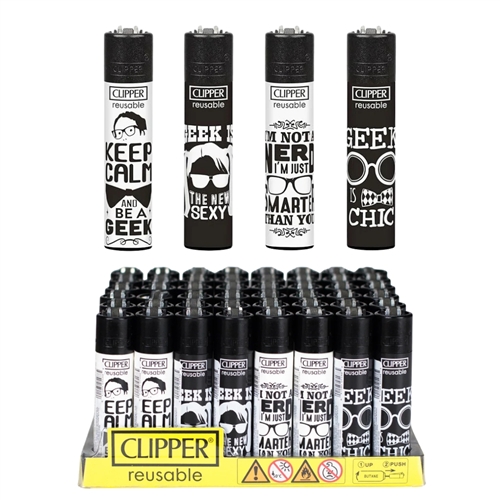 Clipper Classic Lighter Nerd Sentences (48/Display)