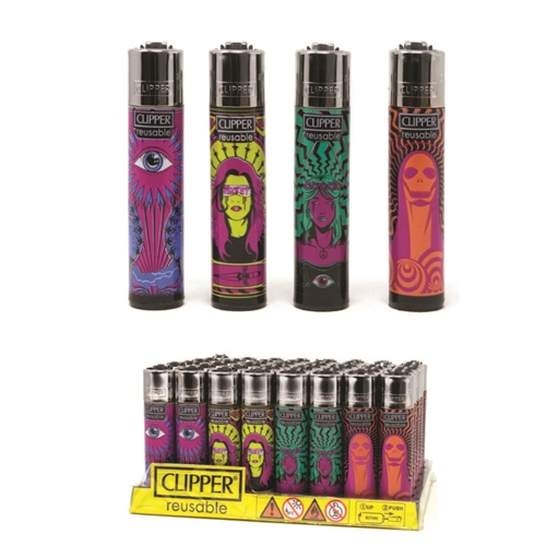 Clipper Lighters Psychedelic-17A  Display-48