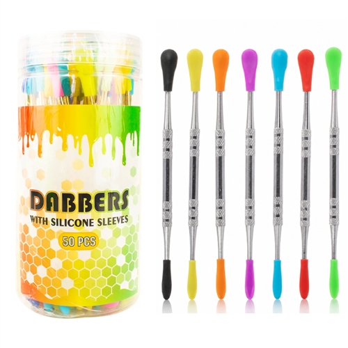 Dabbers Stainless Steel Dab Tools with Silicon Sleeves (50ct)