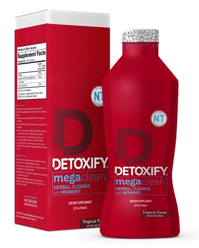 Detoxify Mega Clean  NT Herbal Liquid Cleanse - Tropical Fruit (32 Fluid Ounces)