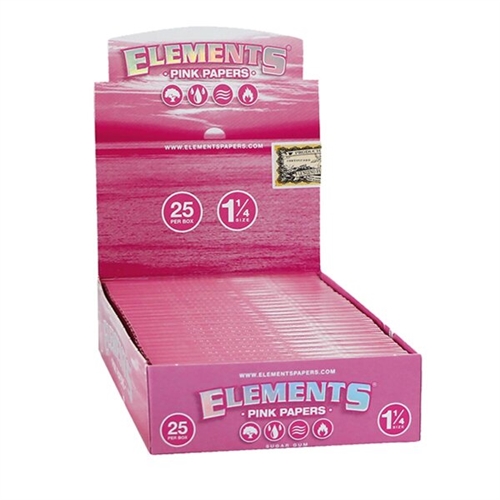 Elements - Rice - PINK 1 1/4 Size Paper Rolling Paper