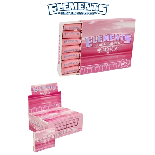 ElementsÂ® Pink Prerolled Tips - Box-20