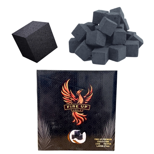 Fire Up Coconut Coals 27mm 108pcs - Large (2 Kilos)