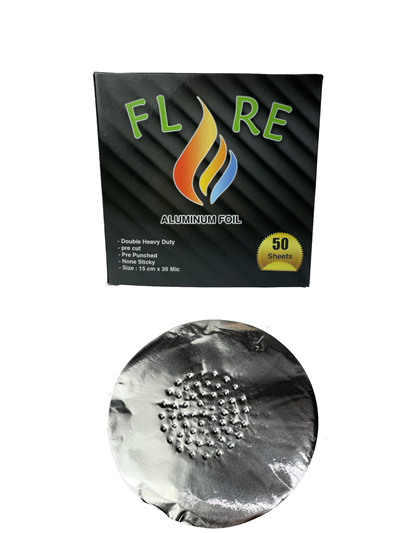 Flare Pre-cut/Pre Punched Heavy Duty Hookah Foil (50 sheets)