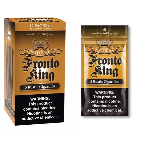 Fronto King 5 Natural Rustic Cigarillos â€“ Natural Tobacco Wraps (5 Pack)