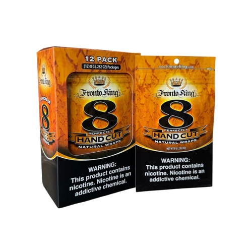 Fronto King 8 Hand Cut Wraps Natural  (12ct Display)