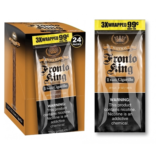 Fronto King Natural Rustic Cigarillo â€“ Single Natural Tobacco Wrap