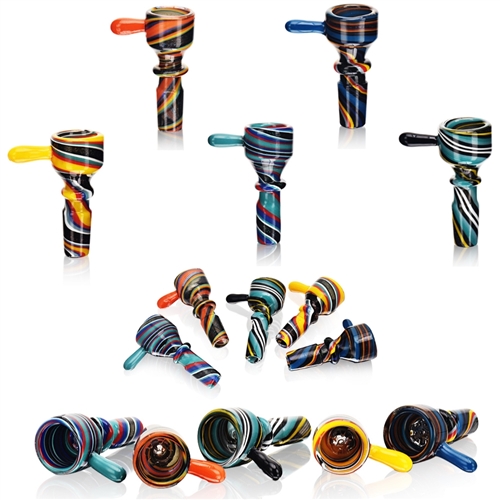 Fully Worked Bowl with Dichro (Matching Handle and a Built in Screen) 14mm