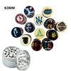 4 PIECE  METAL GRINDER  63MM with Random Designs (2.48'')
