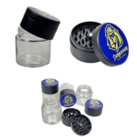 Shredder 2.2" Plastic Grinder with Glass Jar (2.2" x 3")