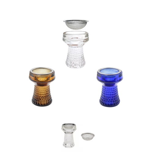 Glass Hookah Bowl with Mesh Screen