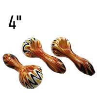 4'' Full Color WIG WAG Glass Hand Pipe