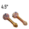 4.5'' Gold Fumed WIG WAG Glass Hand Pipe