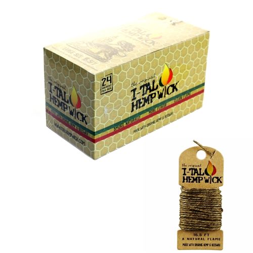 ITAL 16.5ft Small Size Hemp Wick  Box/24