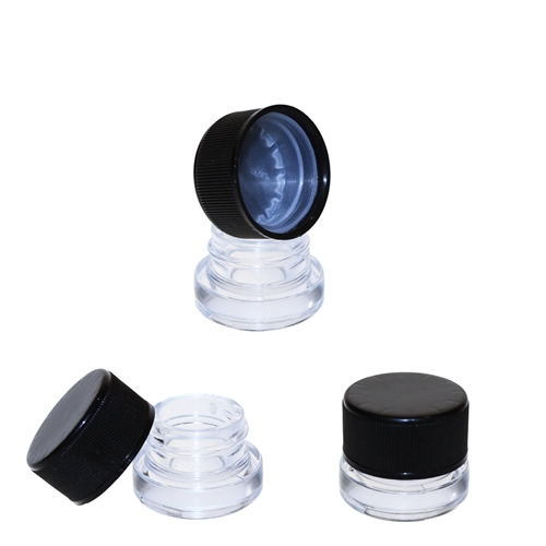 4ml Black Child Safe Cap - Glass Concentrate Container