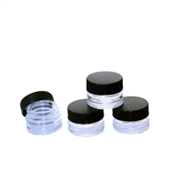 7ml Black Cap Glass Concentrate Container (10ct)