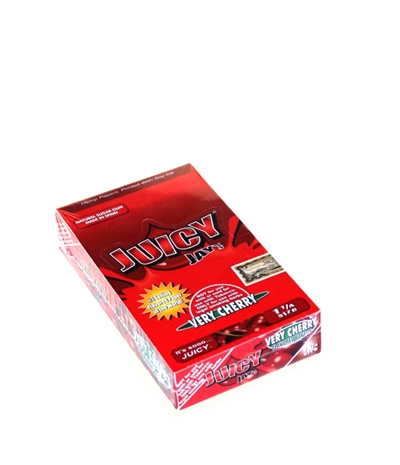 Juicy jays Very Cherry Flavored Rolling Papers 1Â¼ Box-24