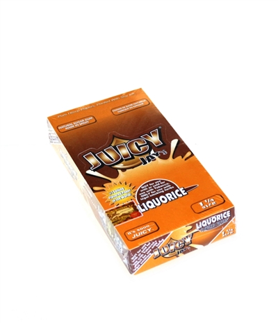 Juicy jays Liquorice Flavored Rolling Papers 1Â¼ Box-24