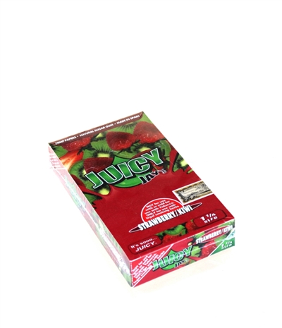 Juicy jays Strawberry Kiwi Flavored Rolling Papers 1Â¼ Box-24