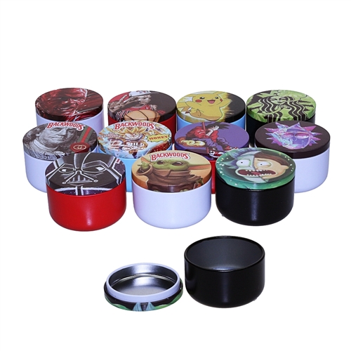 Tin Jar with Top Designs (100 Count) container