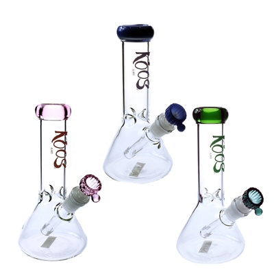 KOOS Glass Beaker Water Pipe 8''