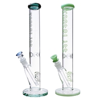 KGW-07   KOOS Glass  Straight Tube Waterpipe  16''