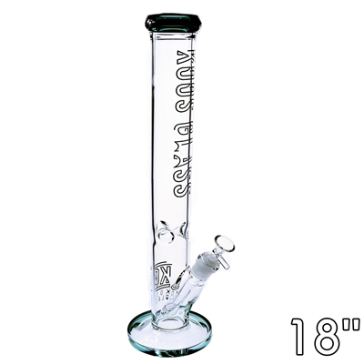 KGW-08    KOOS Glass Straight Tube Water Pipe 18"