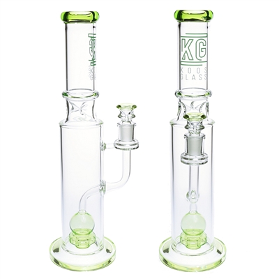 KGW-11    KOOS Glass Straight Water Pipe with Showerhead Perc 14''