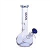KGW-129   KOOS Glass Water Pipe with Ice Pinch + Fixed to Base Downstem 8.5"