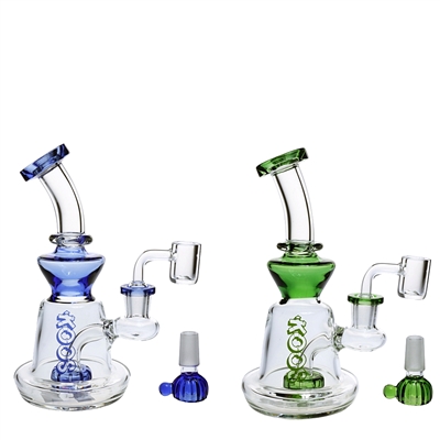 KOOS Glass Small Rig/ Waterpipe With Banger  7"