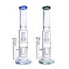 KOOS Glass  Water Pipe -Two Inverted Honeycomb and Showerhead Perc 17"