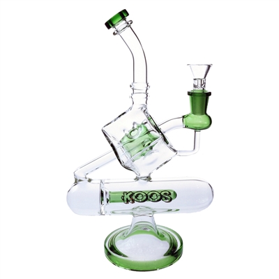 KOOS Glass Recycler  With Inline Perc + Pass Through 10''