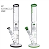 KGW-30   KOOS Glass Straight Tube Water Pipe With Showerhead  Perc 16"