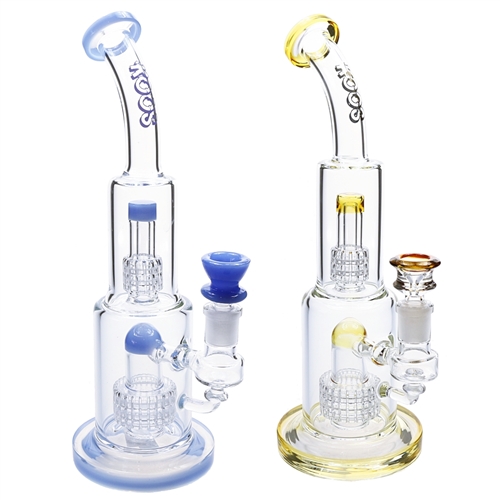 KGW-57   KOOS Glass Water Pipe  With Double Metrix Percs 11.5''