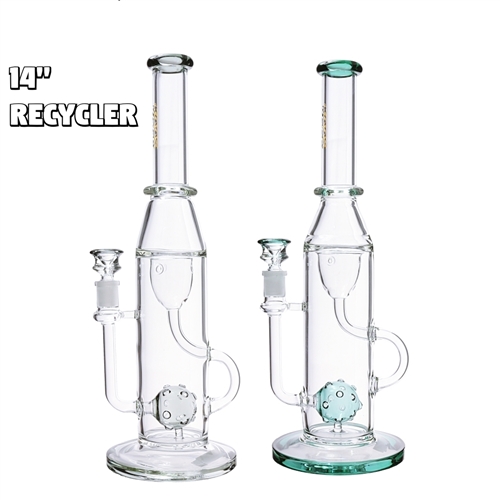 KGW-86    KOOS Glass Recycler Water Pipe  14''