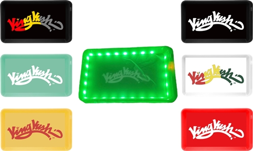 King Kush Glow Light up Rolling Tray (Rechargeable - 6"x9")