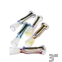 3" Dichro Fumed Glass Chillum  (10ct)