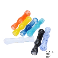 3" Frit Colored Glass Chillum  (10ct)