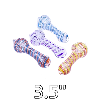 LT-HP-0213 3.5'' Colored Stripes Spoon Pipe