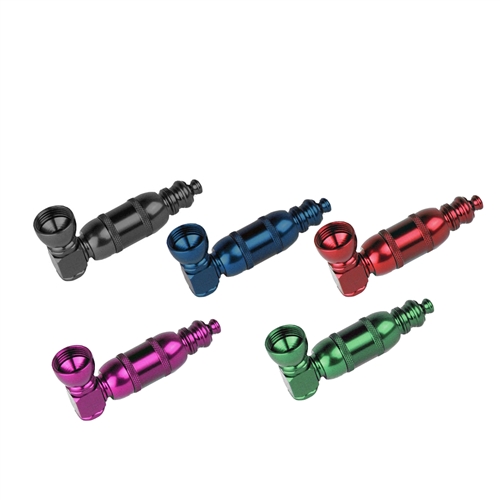 Metal Pipe.  #7 Long Chamber Anodized Aluminum