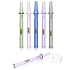 VAULT Glass Full Color Dab Straw with Clear Dish - 6" Nectar Collector