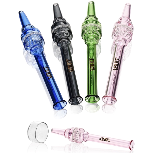 VAULT Glass Showerhead Percolator Dab Straw  - 6.5" Nectar Collector