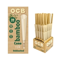 OCB Bamboo Unbleached Cones 1 1/4 - (50 per Box)