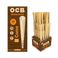 OCB Unbleached Cones 1 1/4 - (50 per Box)
