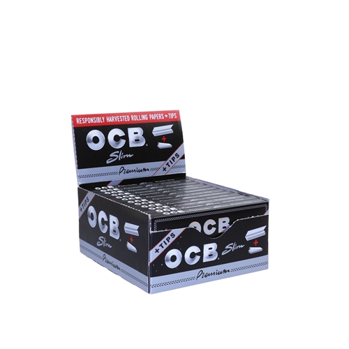 OCB 2 in 1 King Size Rolling Papers With Tips  Box-24