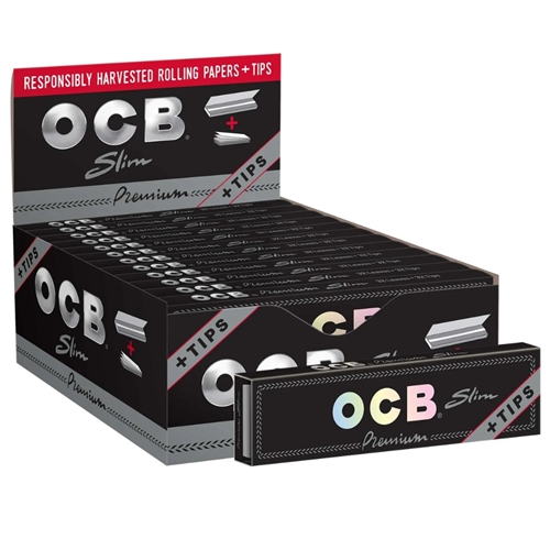 OCB 2 in 1 King Size Rolling Papers With Tips  Box-24