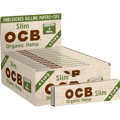 OCB 2-in-1 Organic KING SIZE Slim with Tips  24-Box