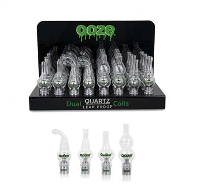 Ooze Glass Globe Assorted Display + Dual Quartz Coils - 32ct