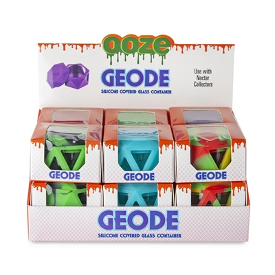 Ooze Geode Silicone & Glass Container Display - 12ct Display